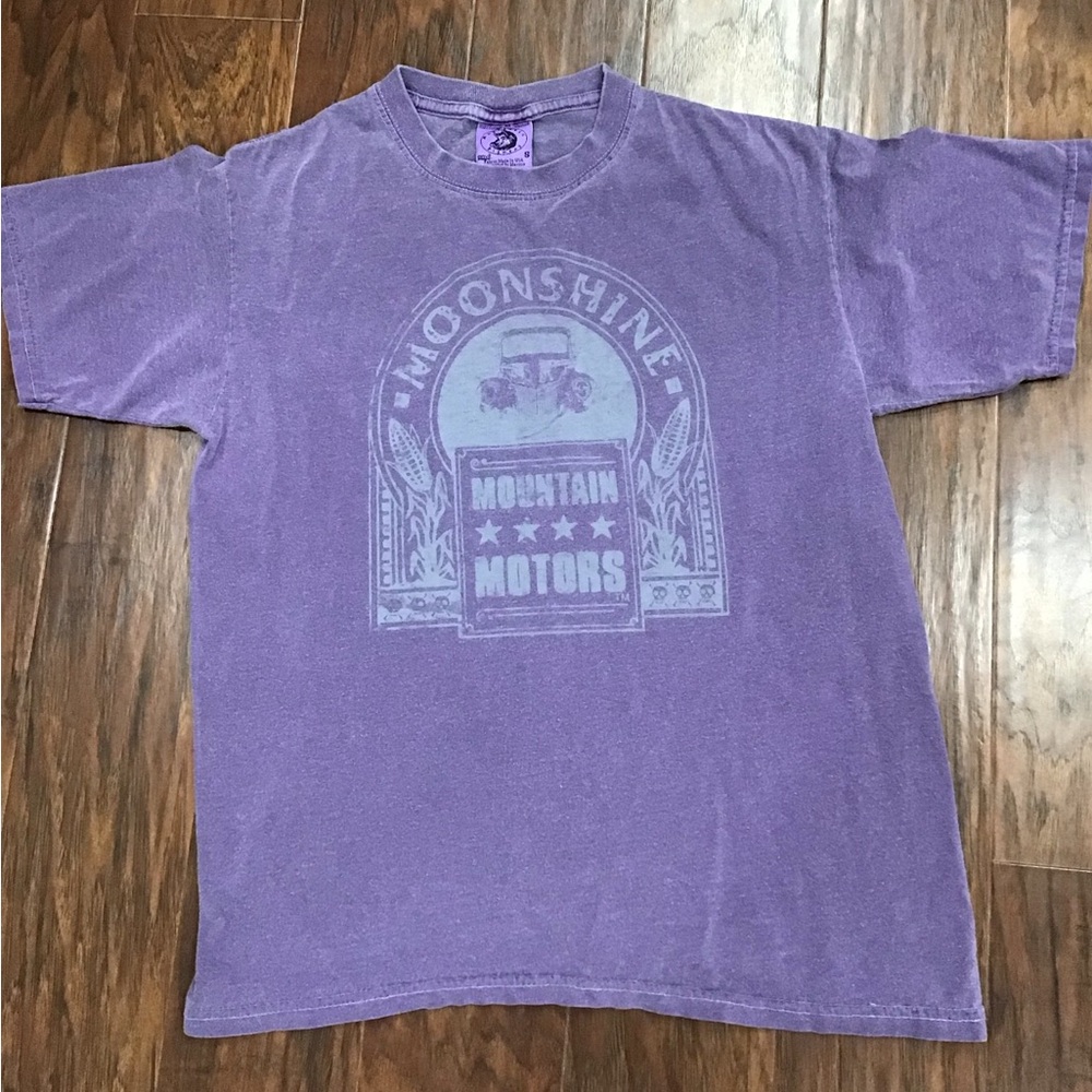Moonshine Mountain Motors Purple Graphic Tee